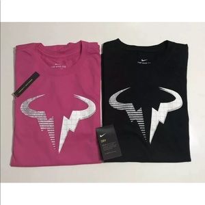 2 PCS NIKE NADAL TENNIS SHIRT -2Pcs NWT Large
